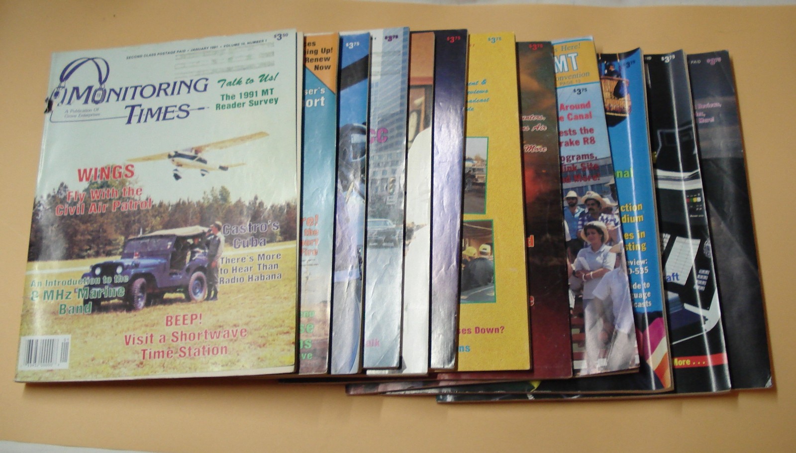 Lot of 12  Vintage Monitoring Times Magazines  January thru December of 1991