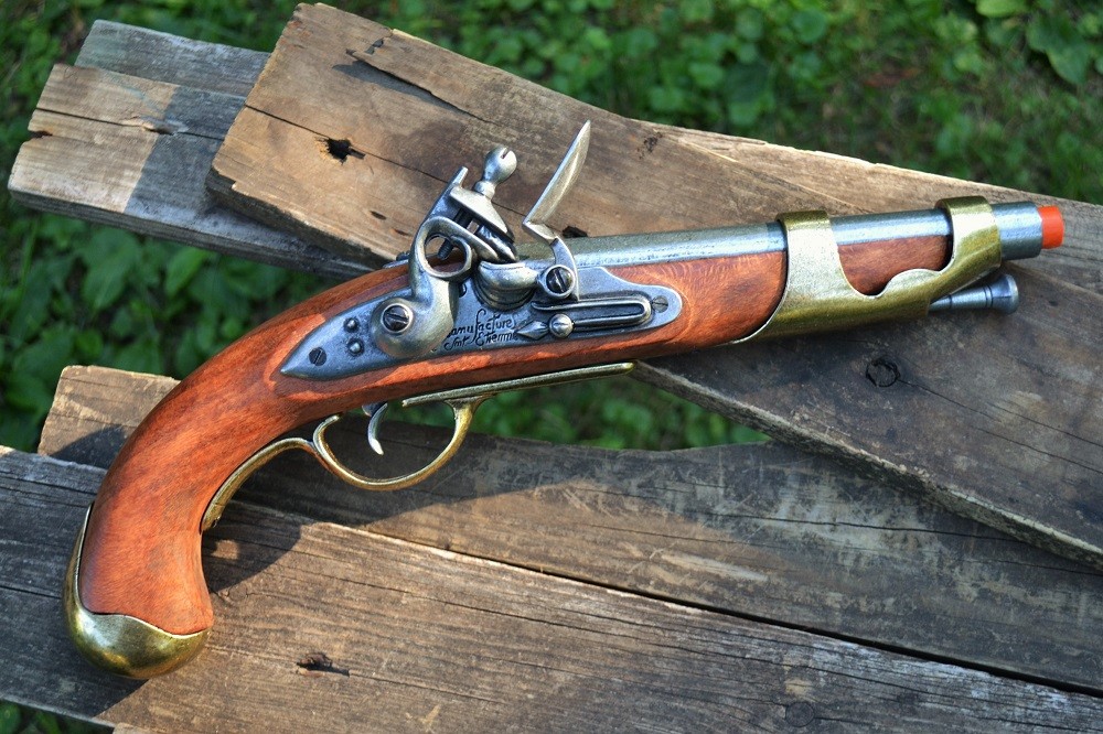 French Napoleonic Era Cavalry Flintlock Pistol - Lewis & Clark - Denix Replica