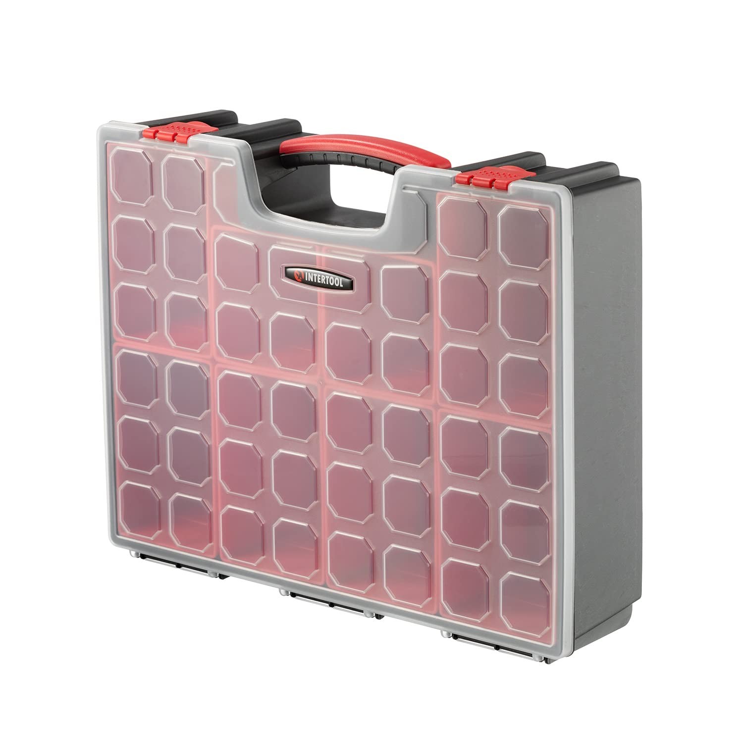 Portable Hardware Organizer with 8 Deep Bins - Tool Storage Box for Nuts, Bolts,