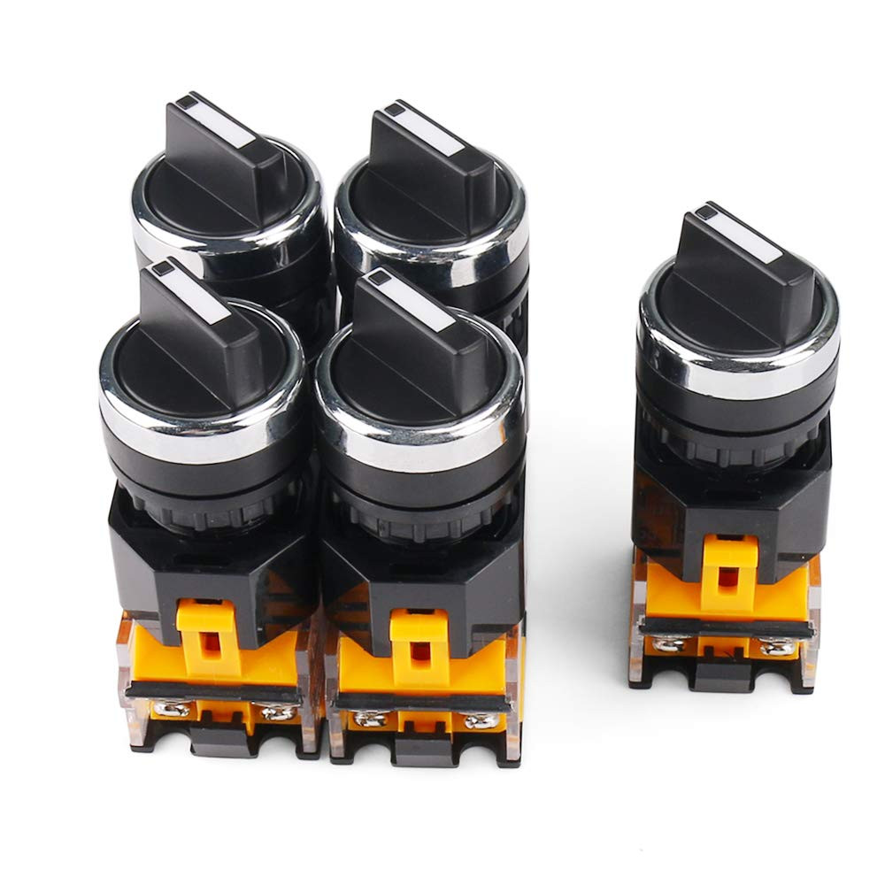 Rotary Switch 2 Positions Select Knob Waterproof Latching Rotary Selector Switch