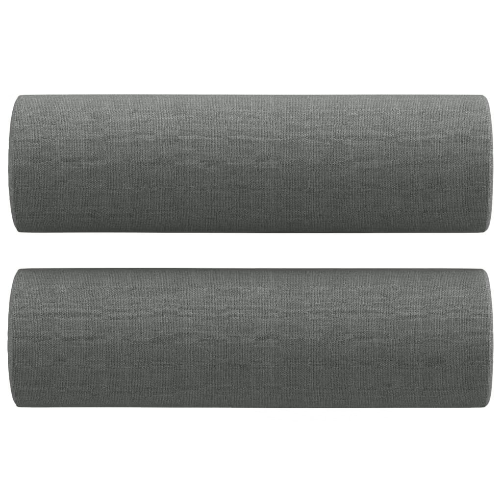 2-Seater Sofa Dark Grey Fabric (100% polyester), metal, textilene