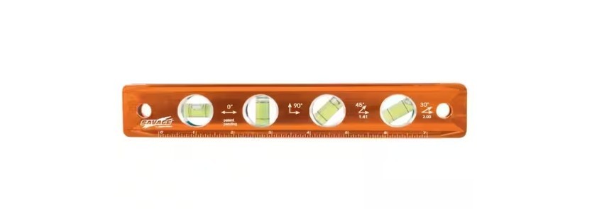 9 In. Aluminum Digital Magnetic Torpedo Level with 4 Bubble Vials, Etched Ruler