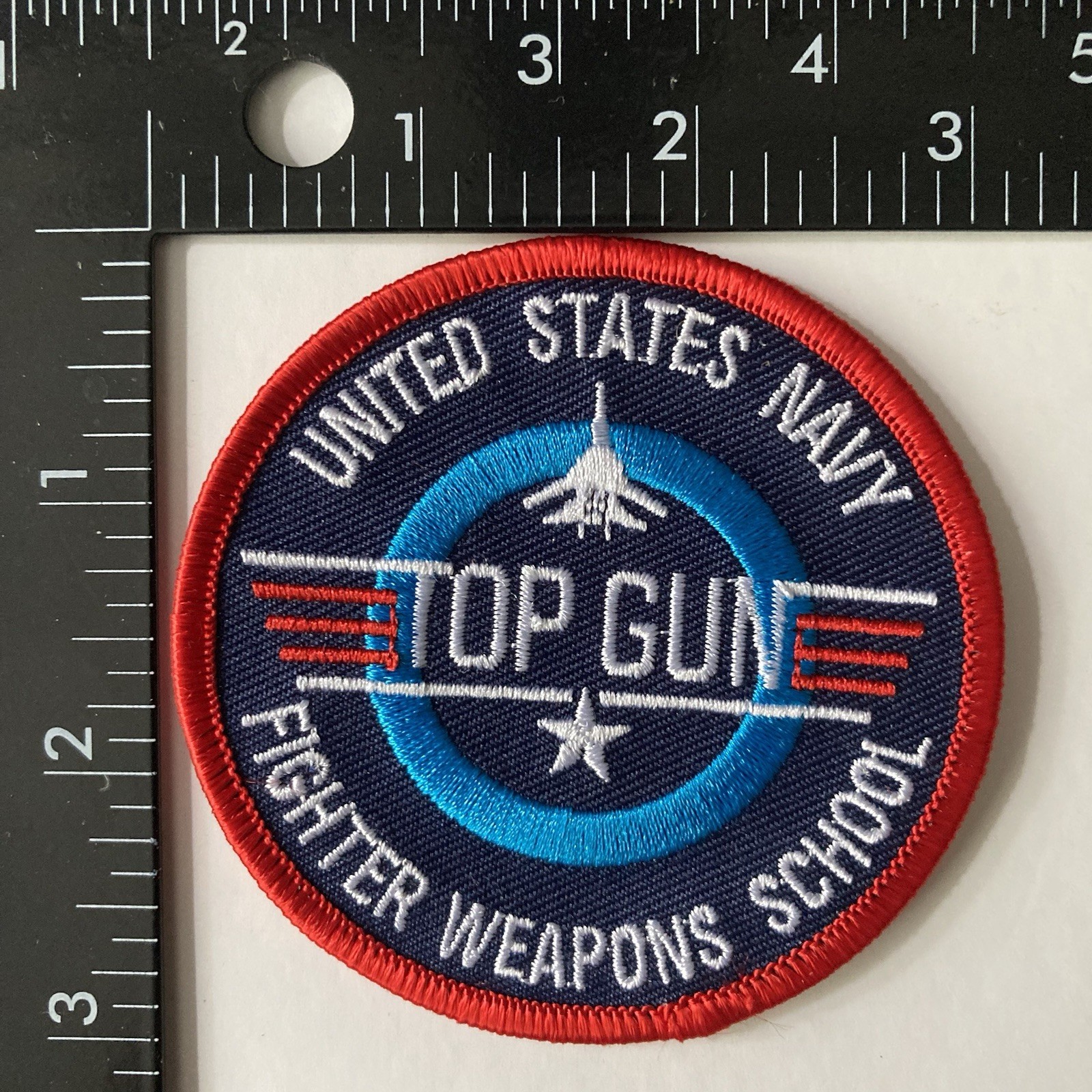 US Navy Top Gun Fighter Weapons School Small Embroidered Patch USN Aviator Pilot