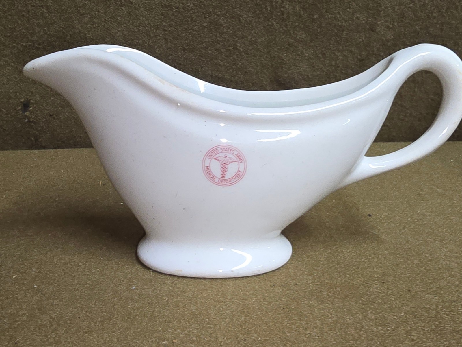 WWII US Army Medical Department Porcelain Gravy Boat