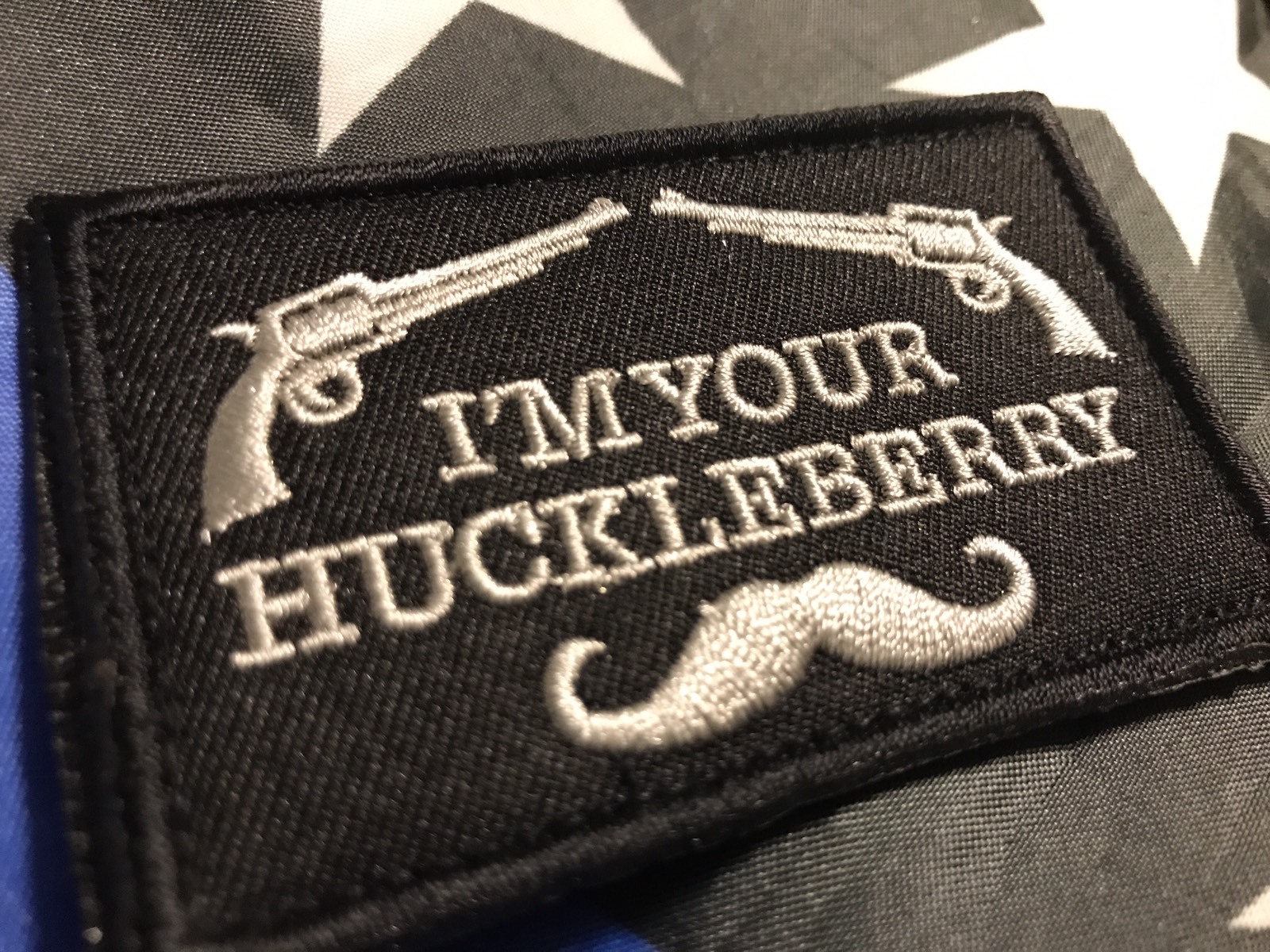 I'M YOUR HUCKLEBERRY Army Military Tactical Embroider Hook/Loop Patch BLACK