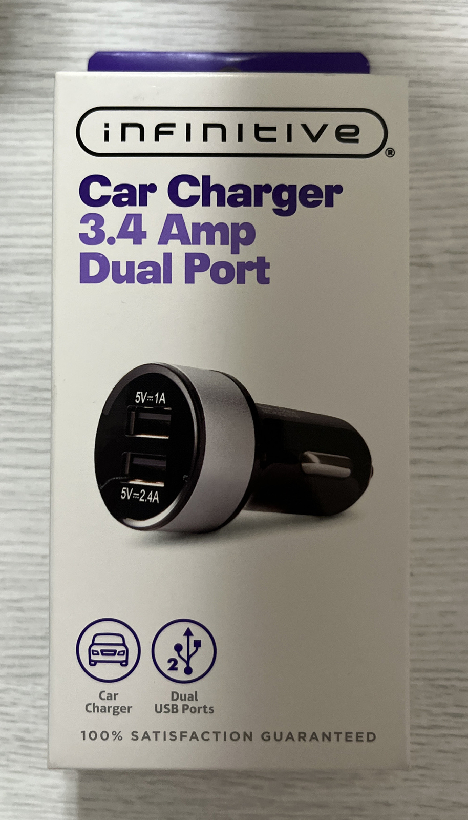 Infinitive Car Charger 3.4 Amp Dual Port