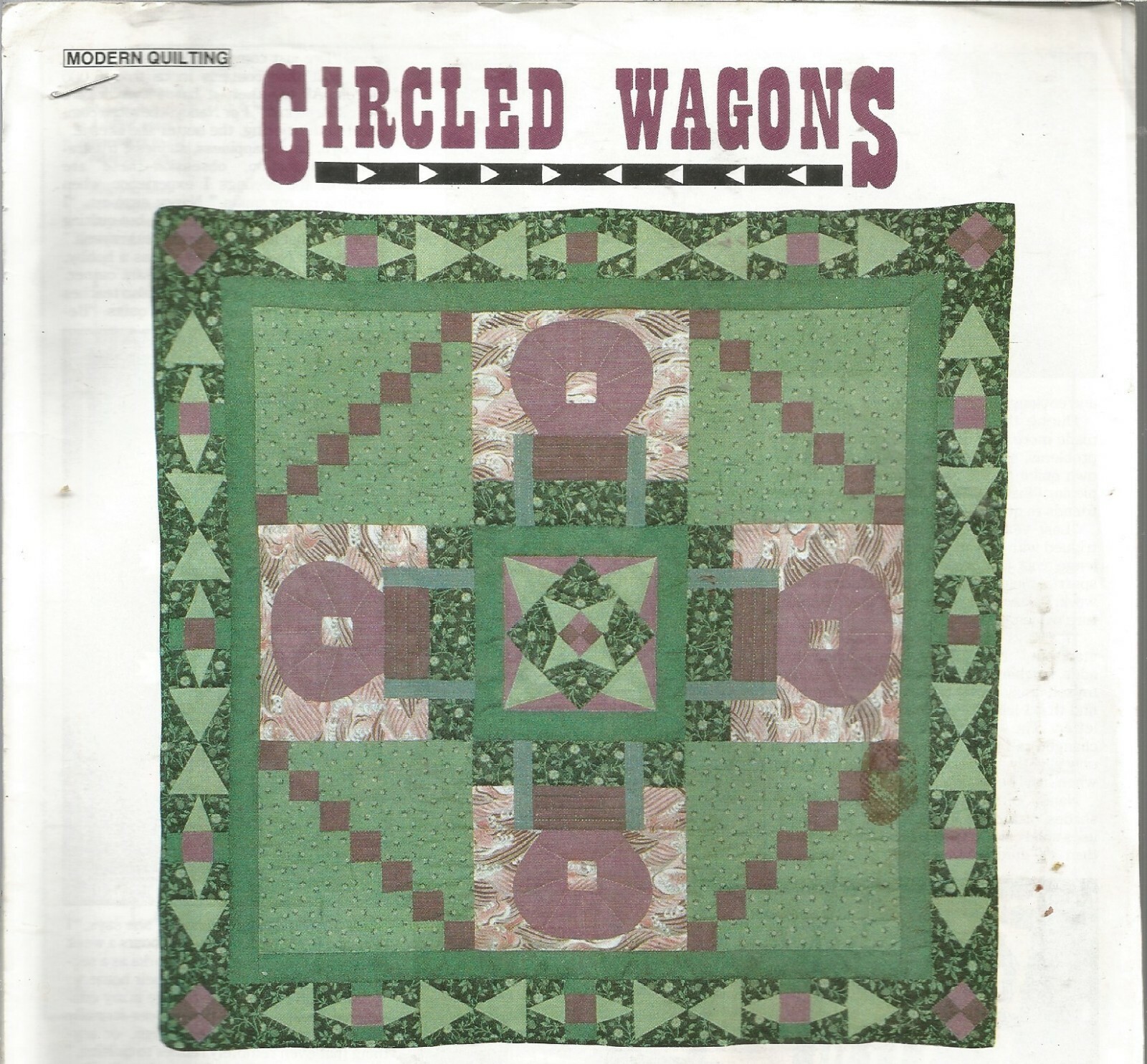 E0451   CIRCLED WAGONS  QUILT PATTERN/INSTRUCTIONS