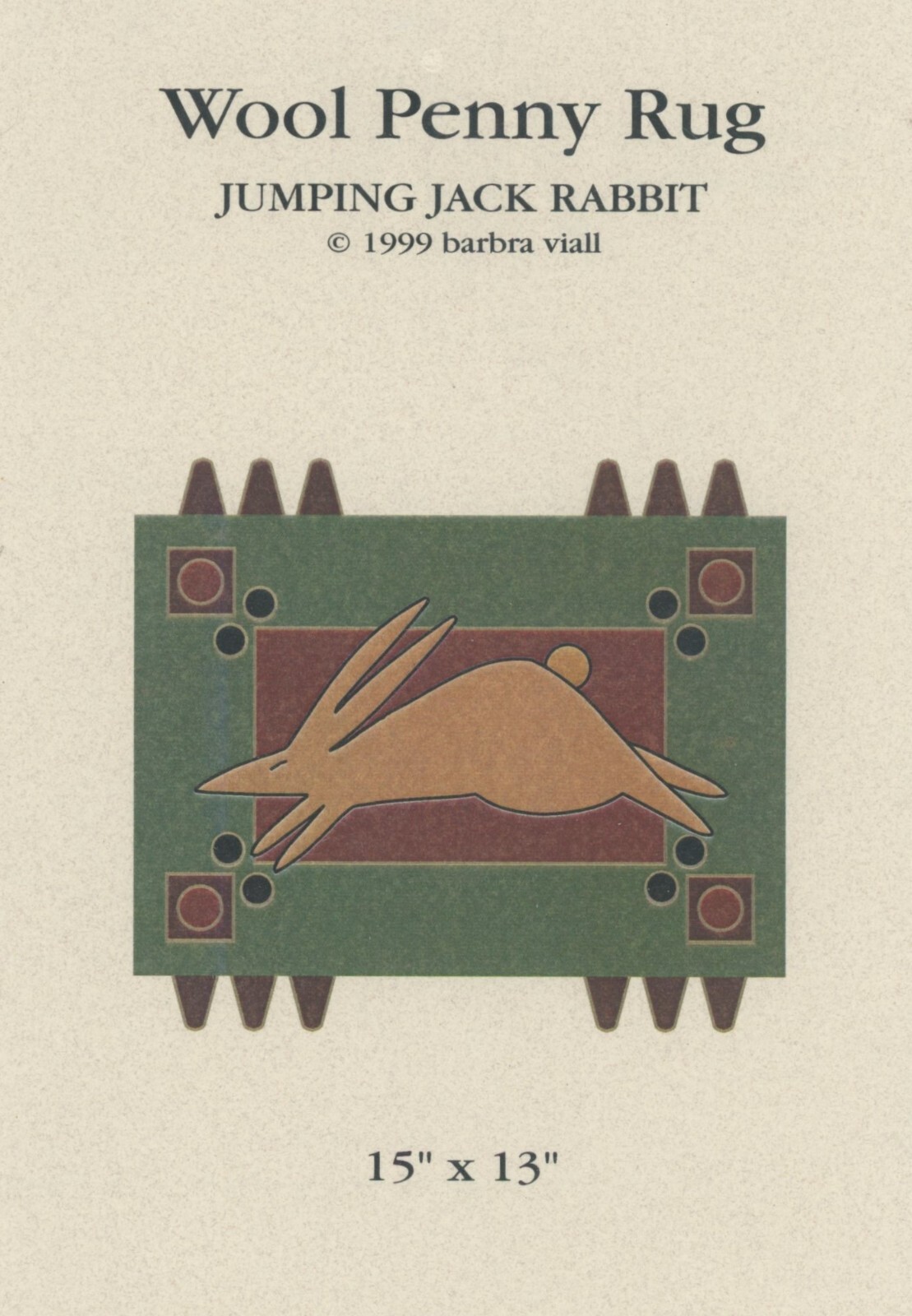 Heartisan Studios Jumping Jack Primitive Folk Art Penny Rug Applique Pattern