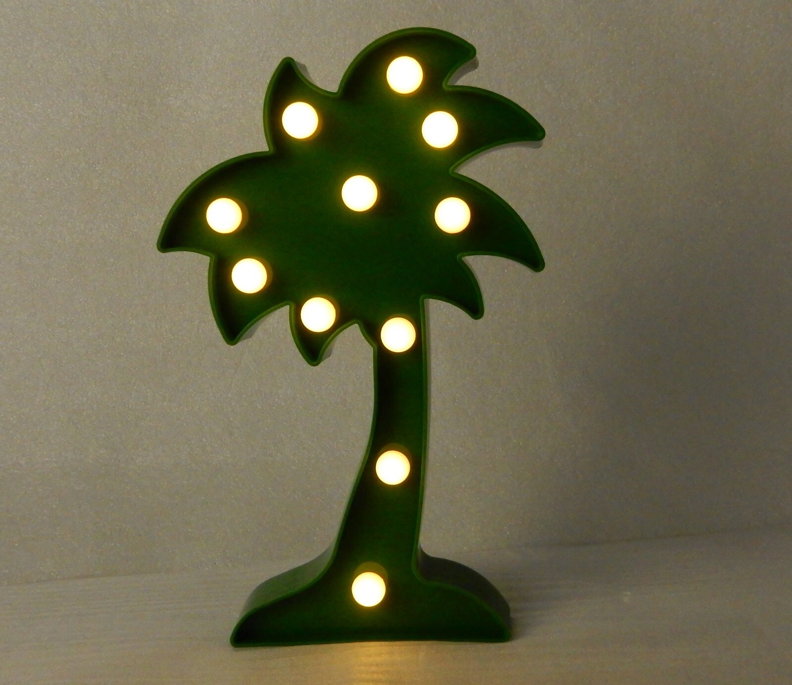 LED Accent Light, Abstract Green Palm Tree, Shelf or Wall Decor, Warm Fuzzy Toys
