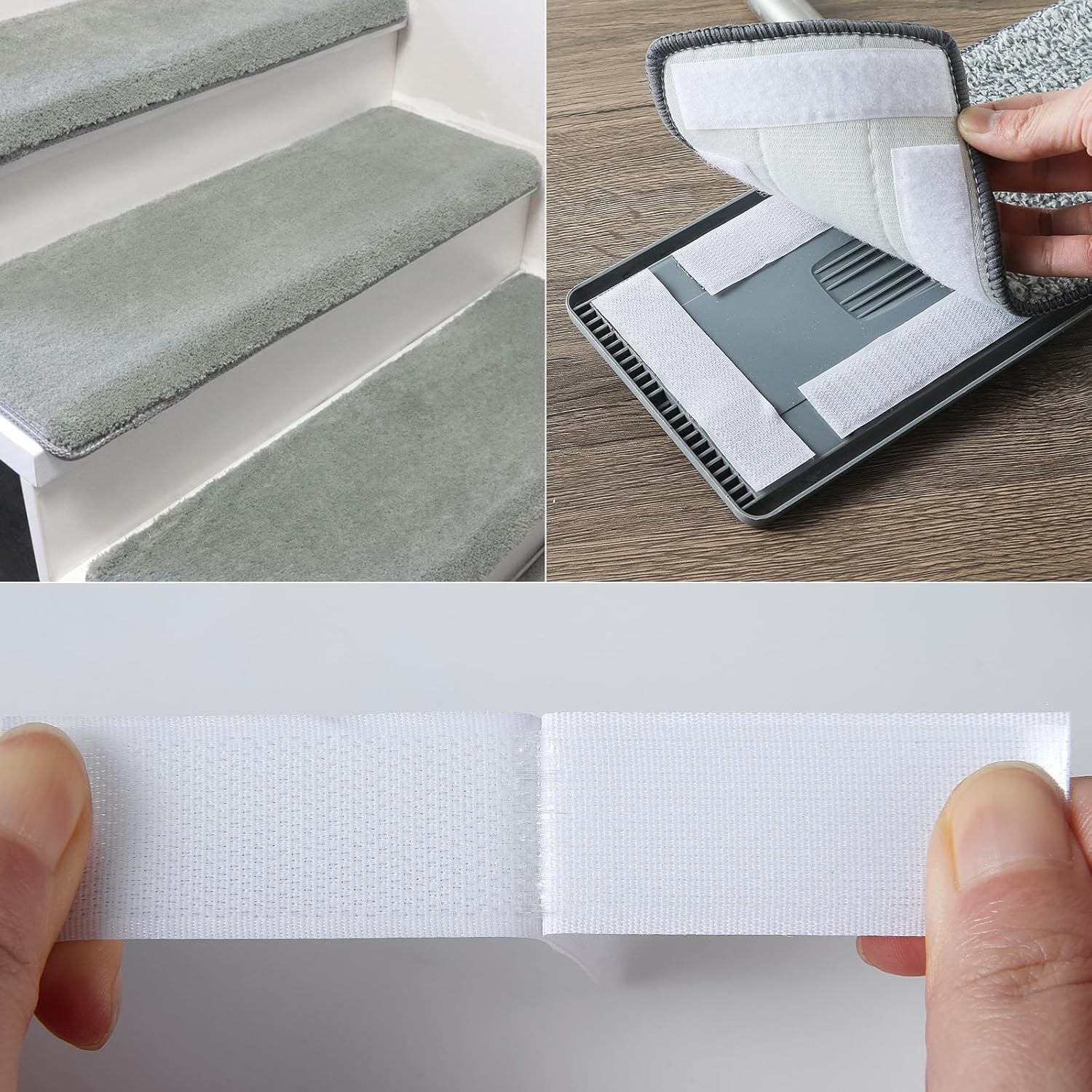 Hook and Loop Adhesive Strips 1x4 Inch 10 Sets Strong Sticky Back Mounting Tape