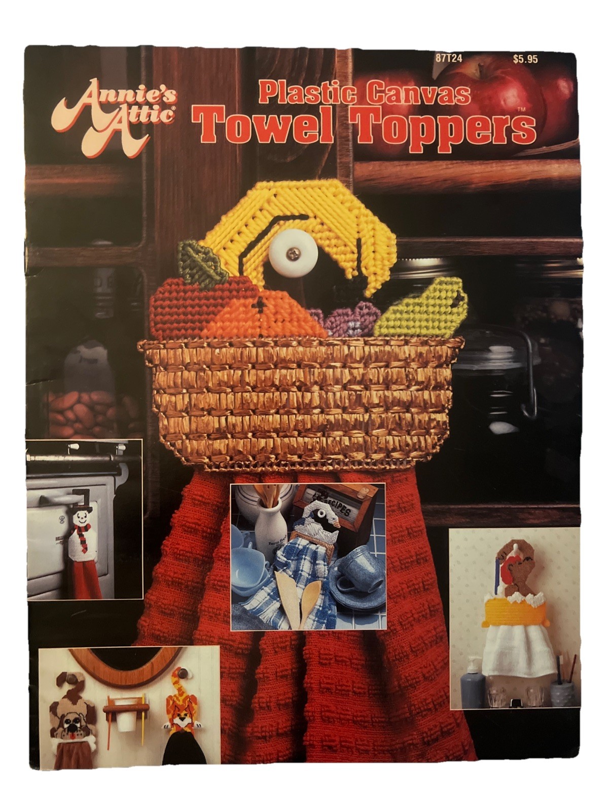 Vintage Annie’s Attic Plastic Canvas Towel Toppers Booklet 87T24