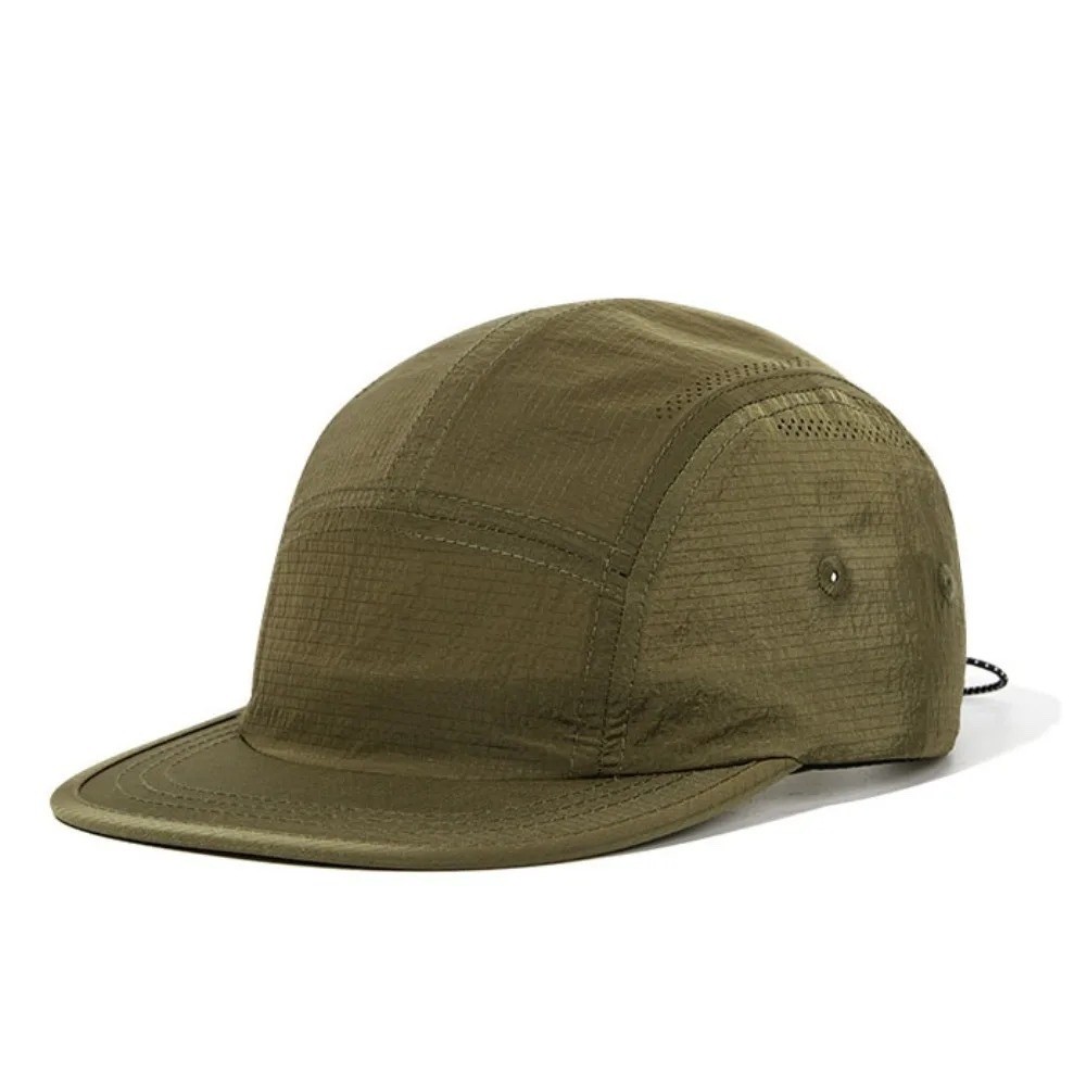Lightweight 5 Panel Running Cap Breathable Quick Dry Camp Hat Adjustable Unisex