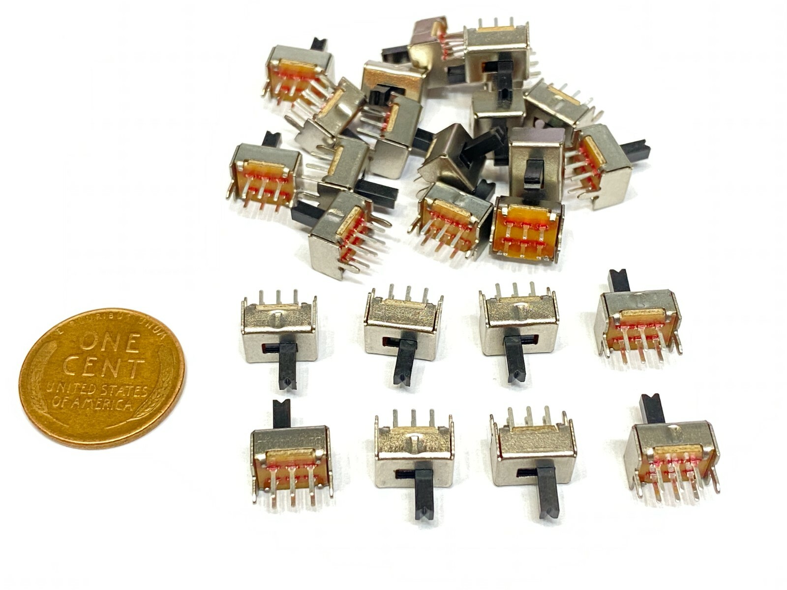 25 Pieces Slide switch 2P2T DPDT 6pin off/on SS-22D07VG5 small 8mm x 6mm