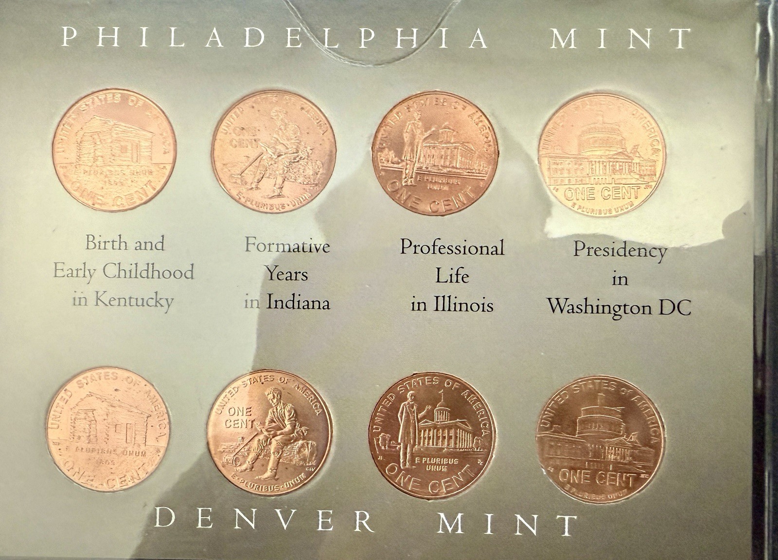 2009 Lincoln Penny Collection Set First Commemorative Mint Denver Philadelphia