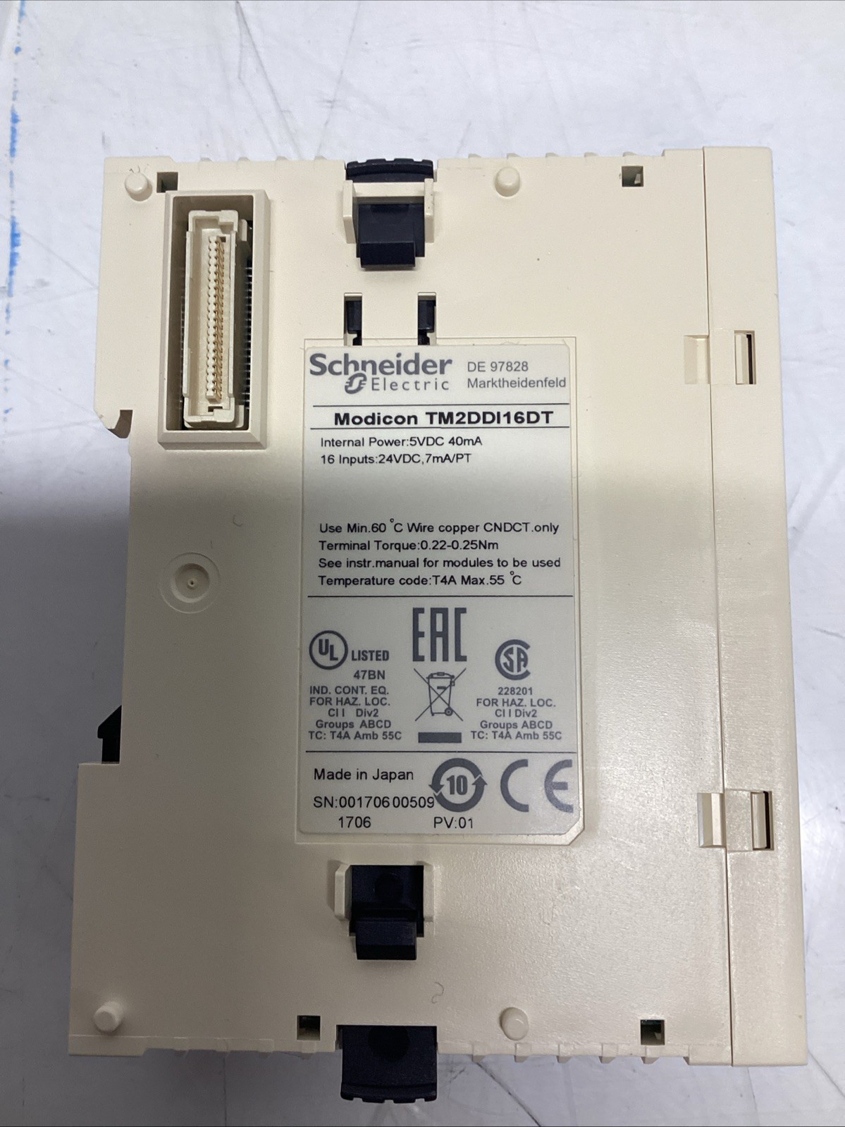 Schneider Electric TM2DDI16DT PLC Expansion Module, Discrete 15 In 20 Q-740