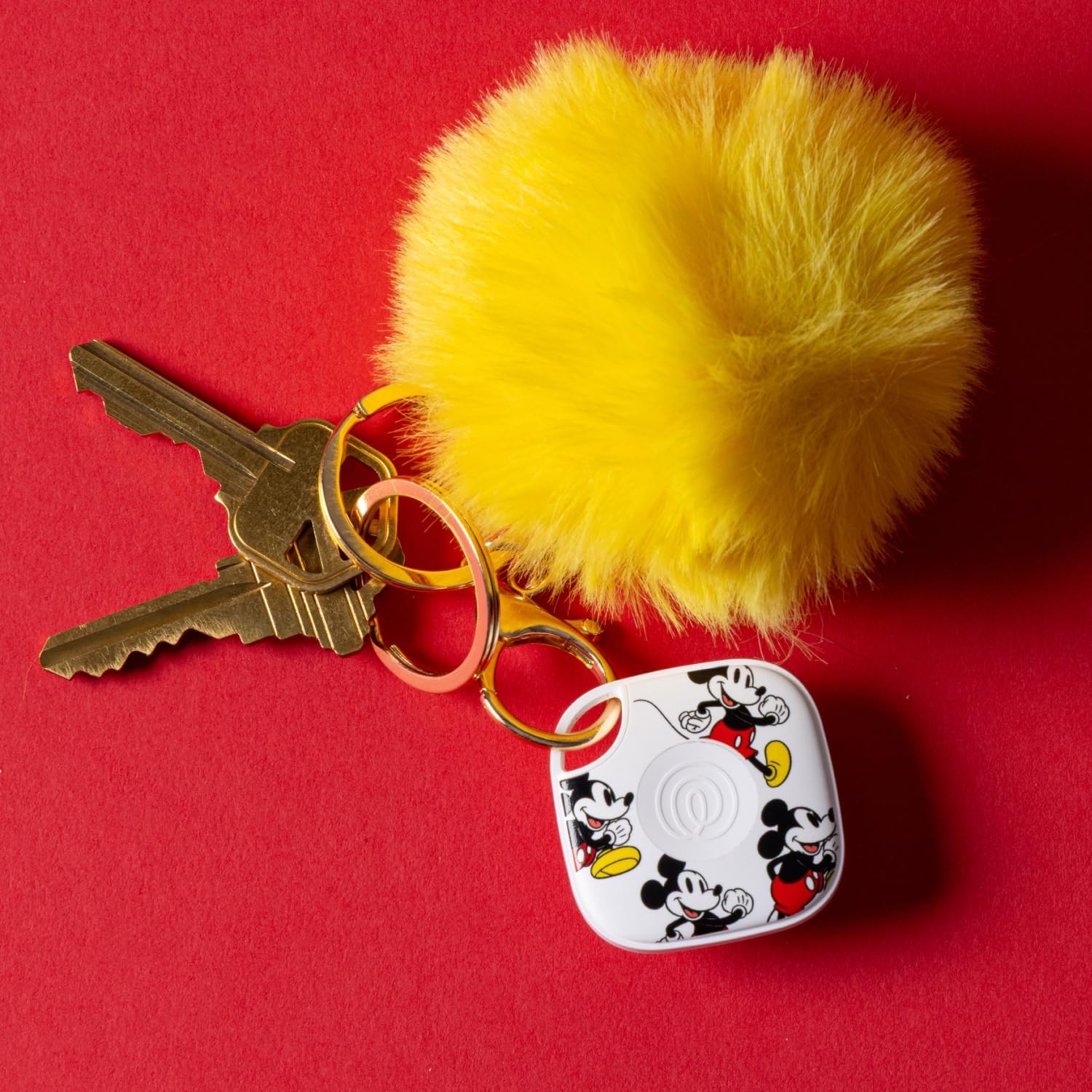 Life360 Tile Bluetooth Tracker, Keys Finder, Item Locator (White mickey)