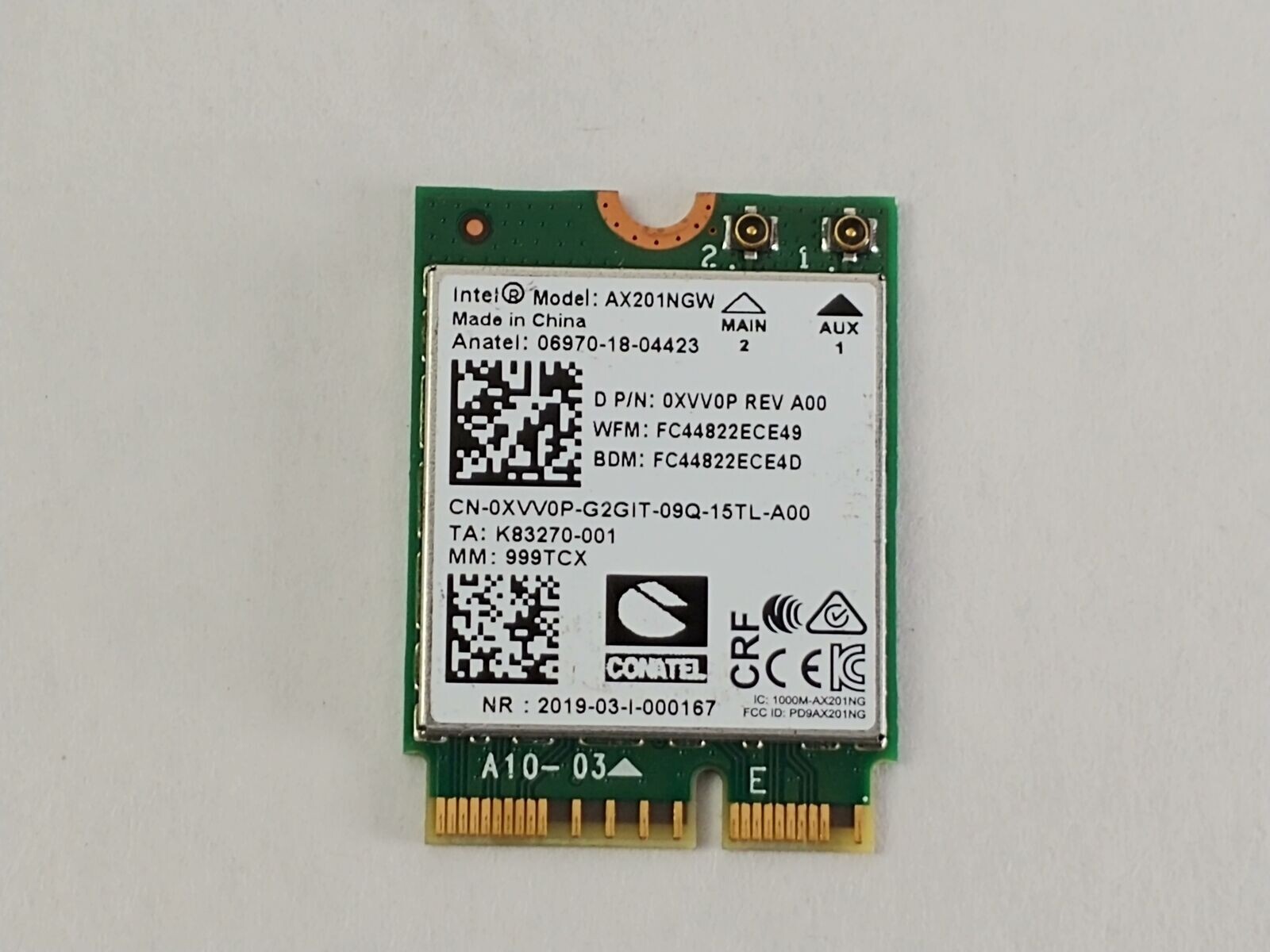 Dell Inspiron 5310 5515 5518 5520 5480 Latitude 5410 5420 Wireless WiFi Card