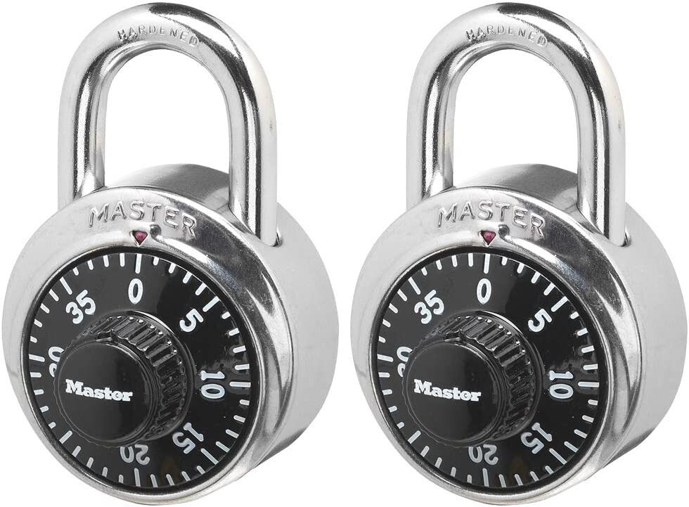 Master 1500T Locker Locks, Combination Locks for Gym and School Lockers, 2 Pack