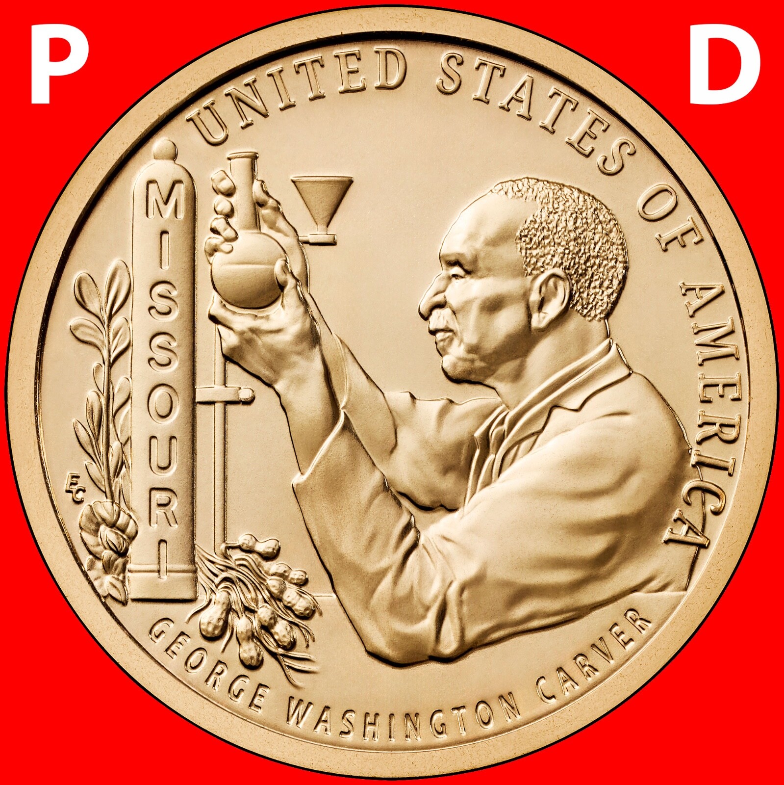 2024 P&D MISSOURI (MO) GEORGE CARVER INNOVATION TWO UNCIRCULATED DOLLAR COIN