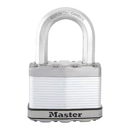 Master Lock M15xlf Padlock, Keyed Different, Long Shackle, Rectangular Steel