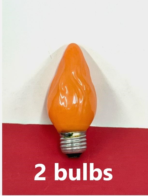 2-PK 40F15 40W 120-125V Flametint Medium Base E26 Light Bulb NEW SYLVANIA 13975