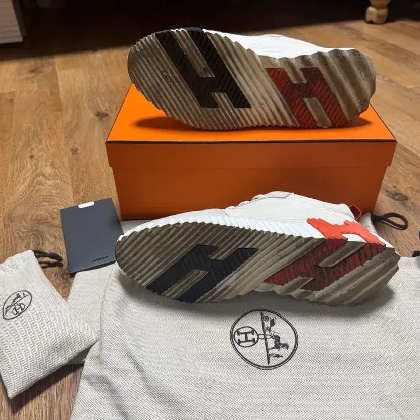 Hermes Bouncing Sneakers Orange Size 42 Authentic Used