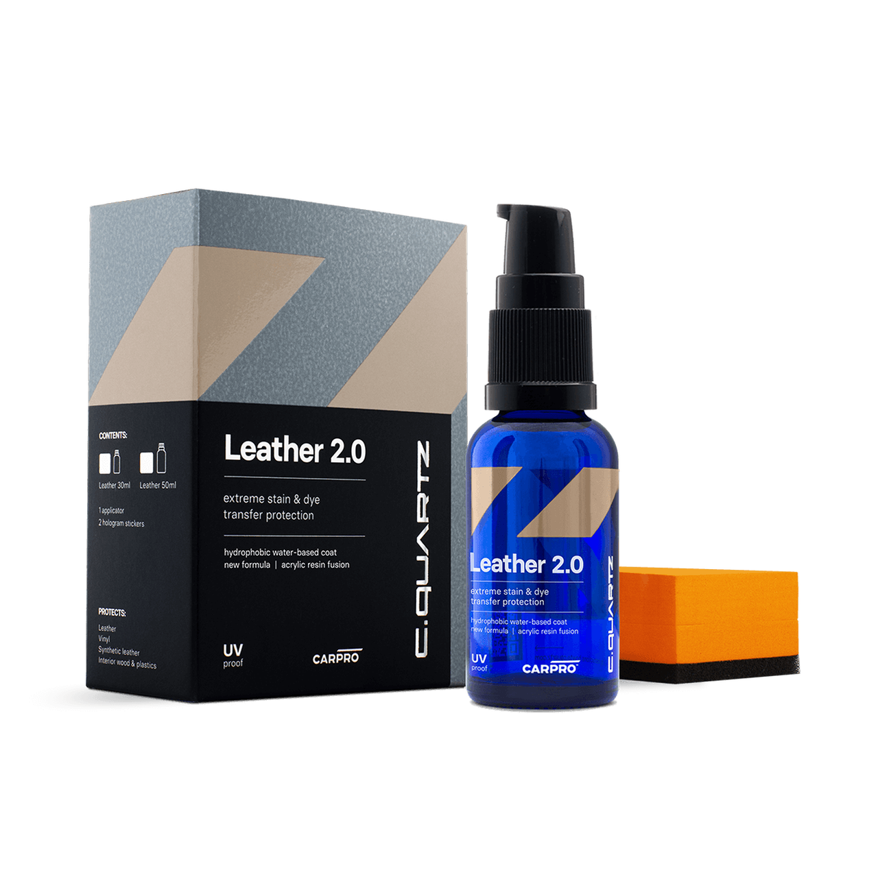 Carpro Cquartz Leather 2.0 30 ml Kit | Protective Leather Interior Coating