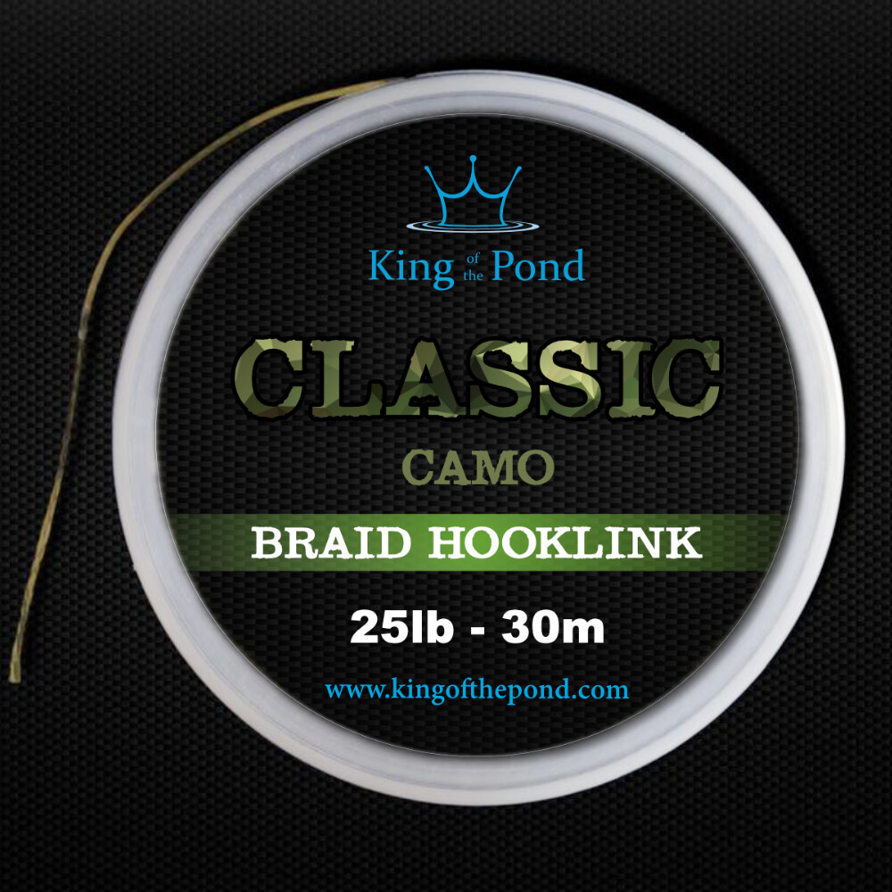 Carp braid hooklink camo or dark green - 30m spool, carp rigs, carp fishing