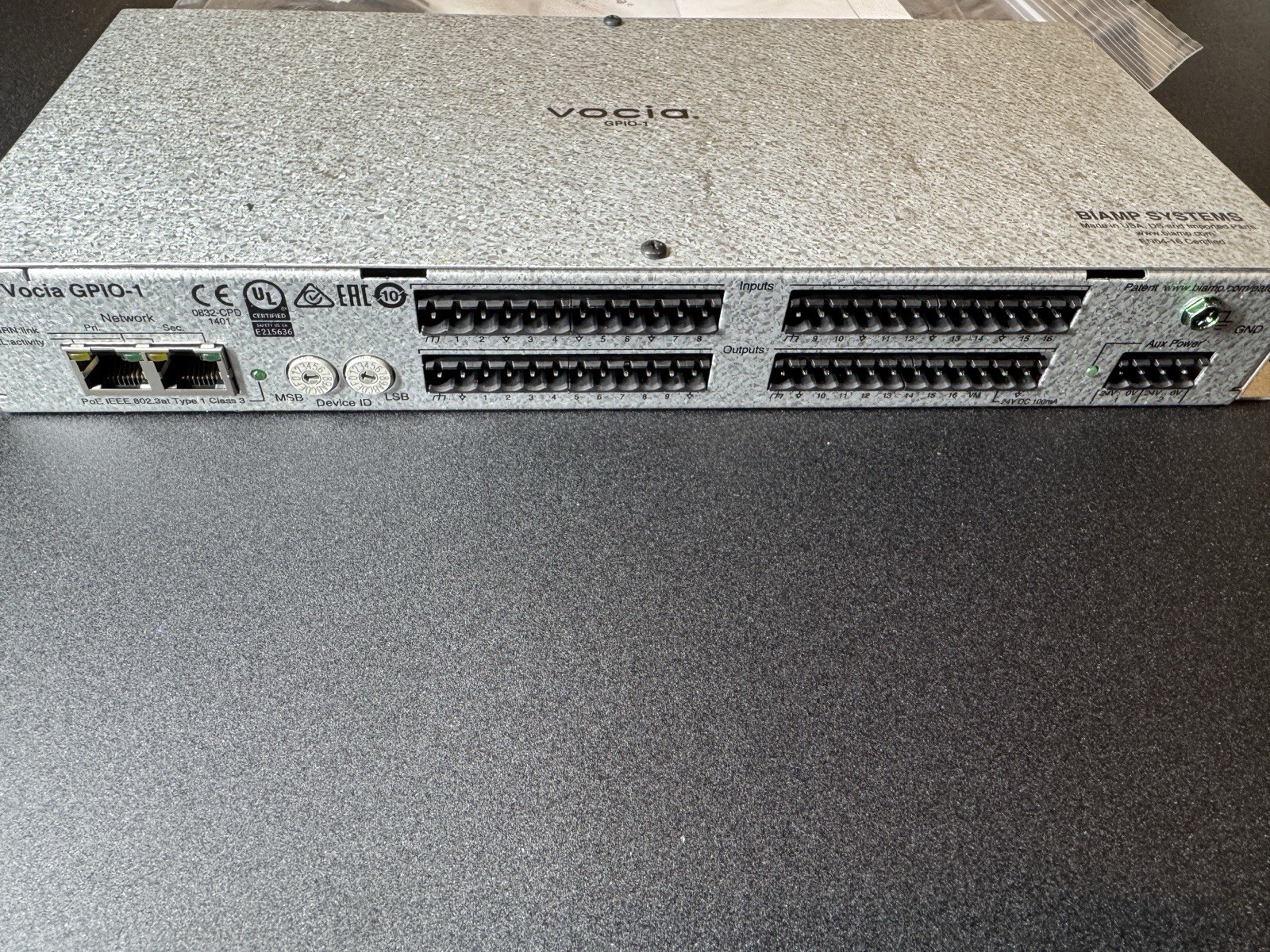 Biamp Vocia GPIO-1 - General Purpose Input/Output Device