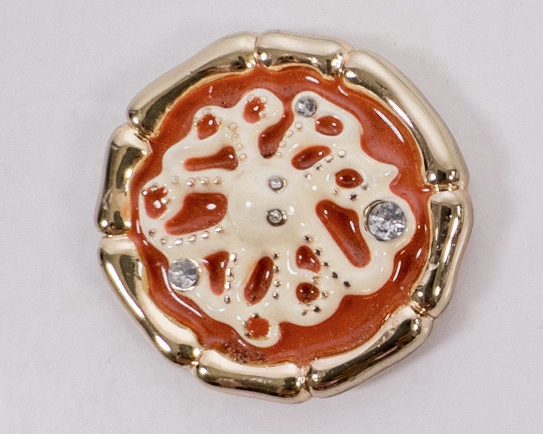 Lindsay Phillips Interchangeable Snaps Billie Gold Coral Ivory & Silver Crystal