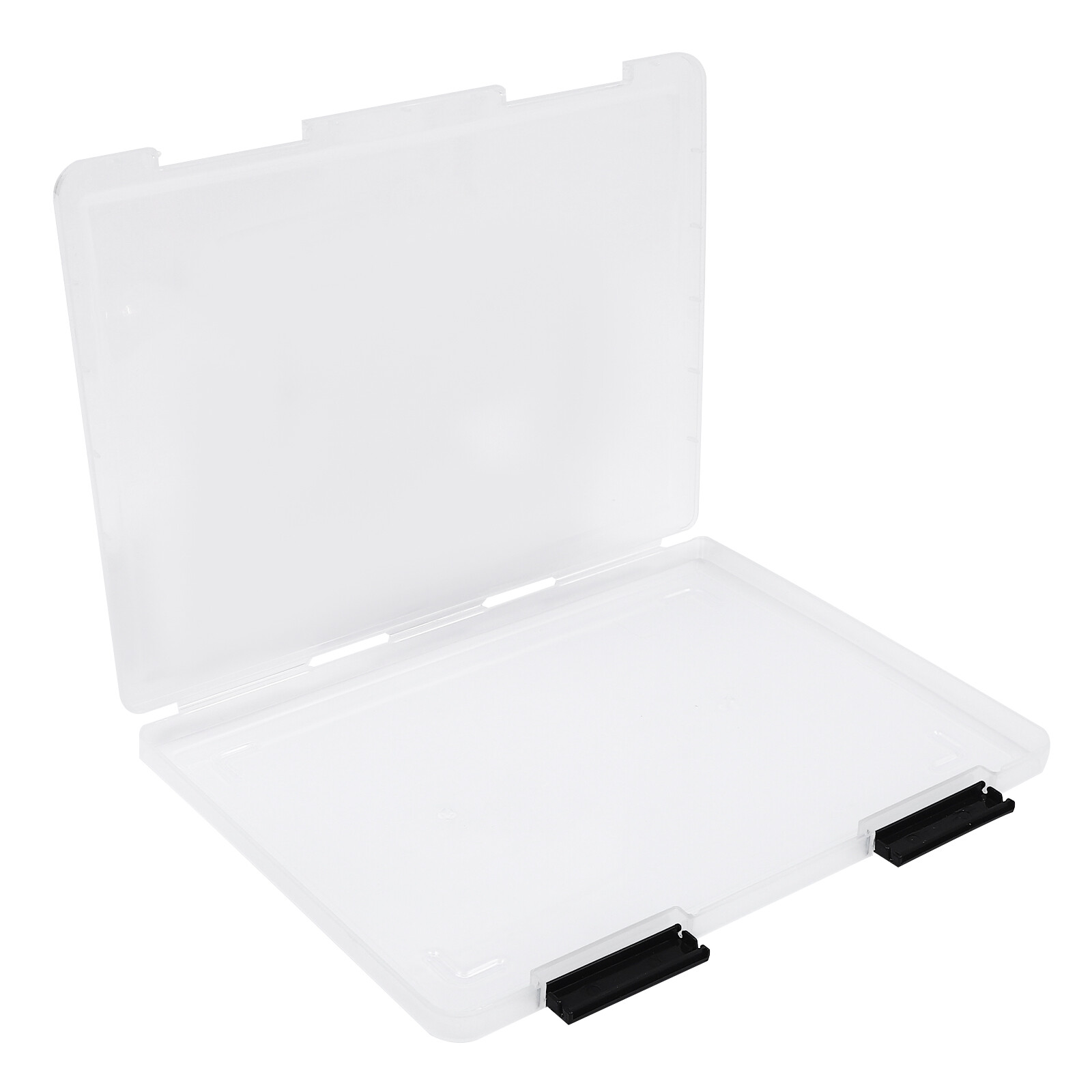 12 Pcs A4 Clear File Boxes Paper Storage Box Document File Holder with Buckle