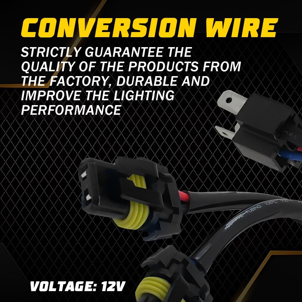 Conversion Wire H6054 to 9005 9006 Two Harness Head Light Bulb Adapter Socket EH