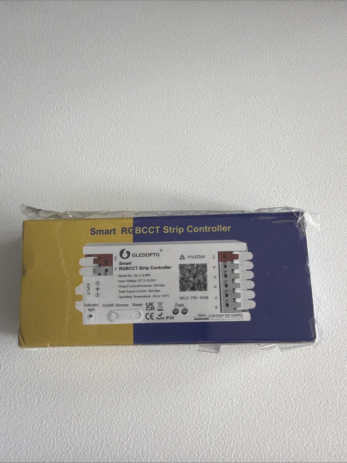 Matter GLEDOPTO GL-C-218M: Smart RGBCCT LED Strip Controller 20A Current Max