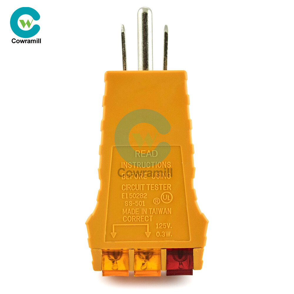 AC Electrical Outlet Receptacles Socket Tester Voltage Current Checking Tester