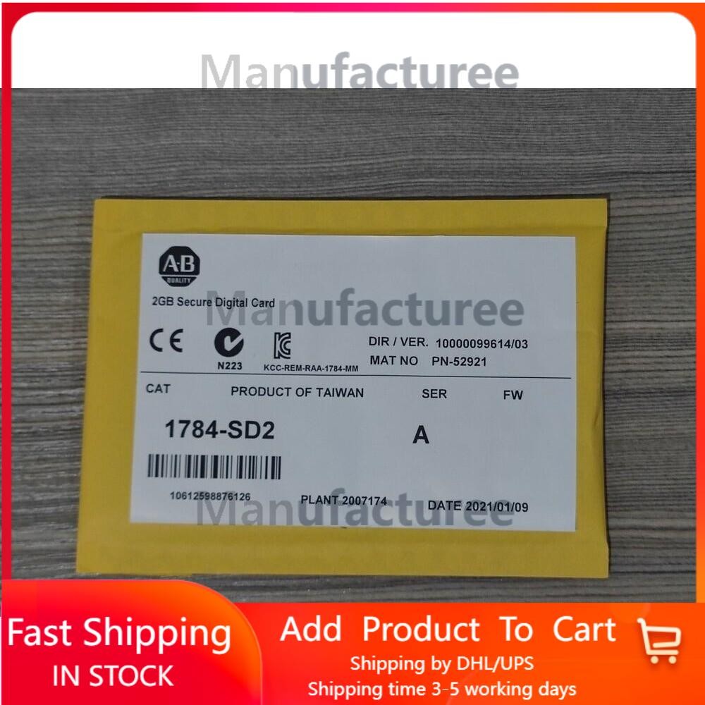 New AB 1784-SD2 Secure Digital Memory Card 2GB in Bag Sealed 1784SD2 US Free Tax