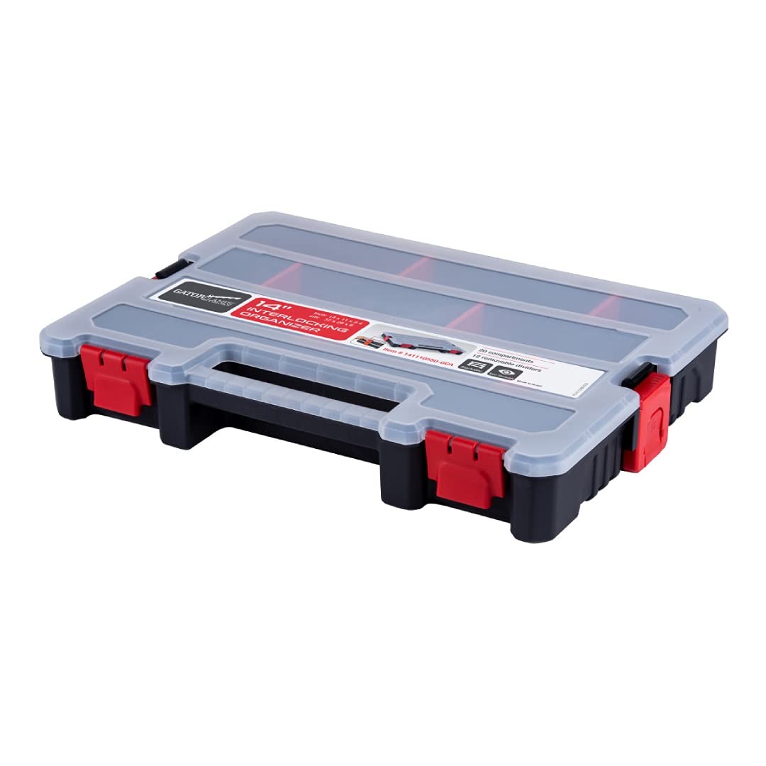Small Parts Organizer Box – Stackable Hardware Storage Case with 20 Compartme...