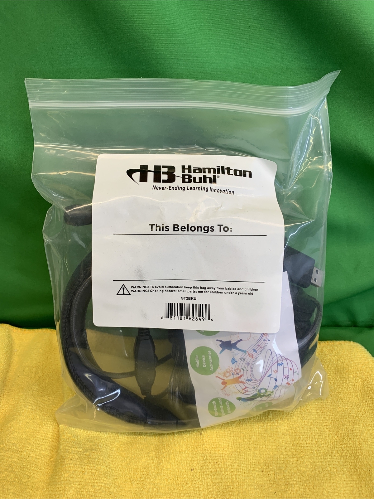 Hamilton Buhl Smart-Trek Deluxe USB-A Noise Canceling Stereo Headphones W/mic