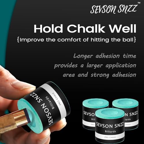 Billiard Pool Cue Chalk - Circle Stick Chalk Hand Chalk Round Cube 3pcs Cyan