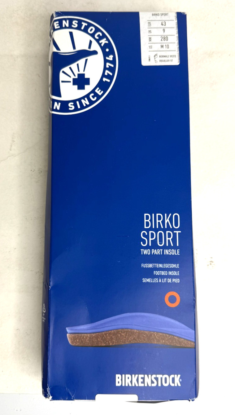 Birkenstock Unisex BirkoSport Arch Support Insole Size Men's 10 US EU 43