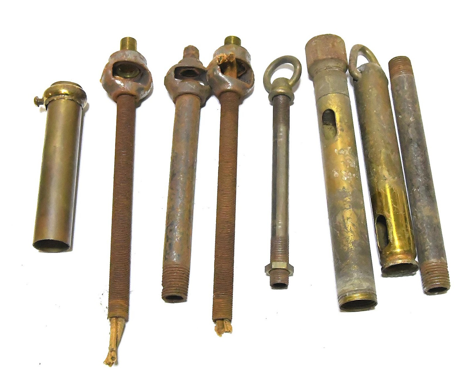 8 VINTAGE VARIOUS SIZE DOWNROD LIGHT PART