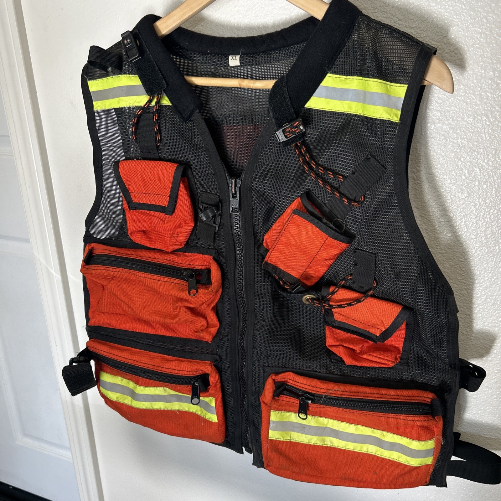 Mil-Spec Motorcycle Riding Safety Vest US Military HI VIS Orange XL