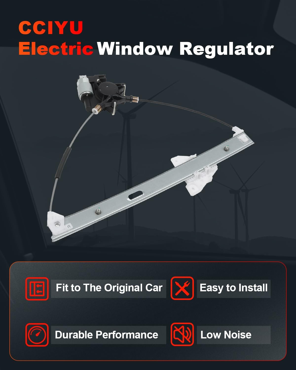 Power Window Regulator with Motor for 2004-2009 Mazda 3 Front Left Driver Side