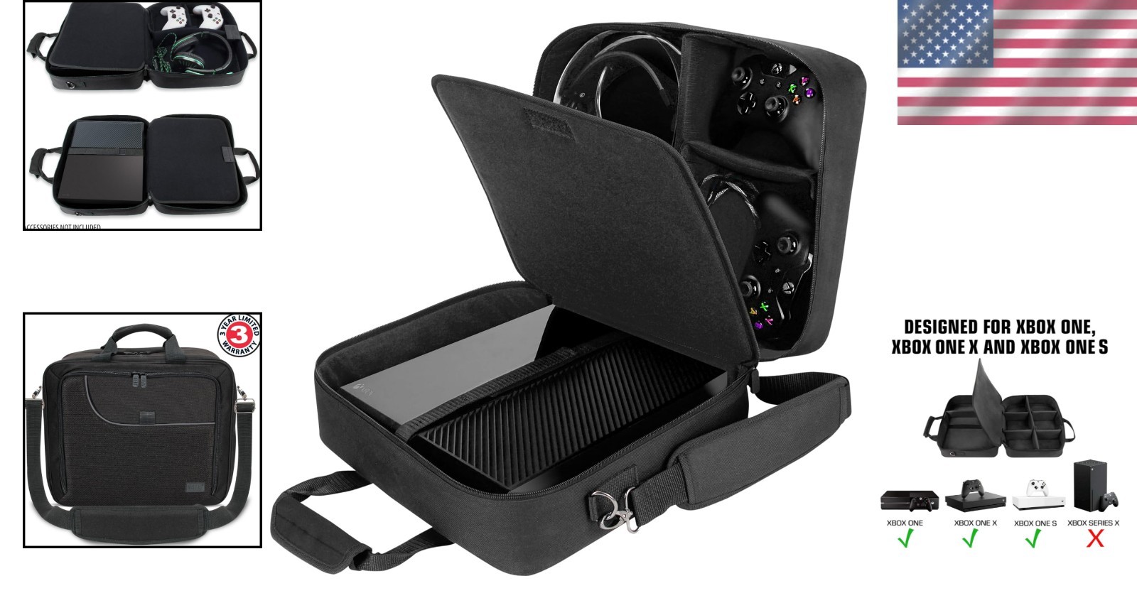 Xbox Gaming Headset Case with Water Resistant Exterior