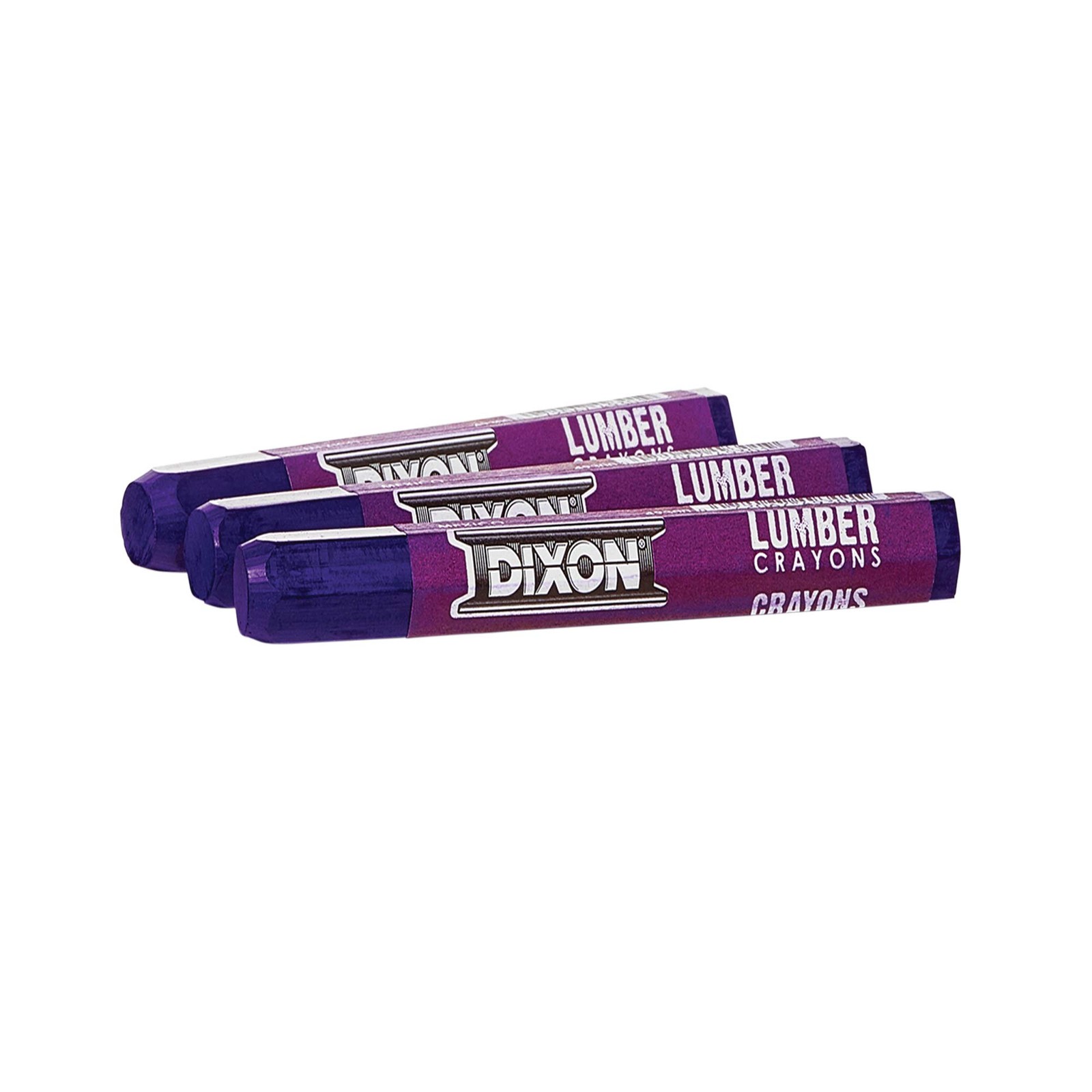 Dixon Lumber Crayons Box of 12 Waterproof Fade Proof 4.5 Inches Hex Shaped