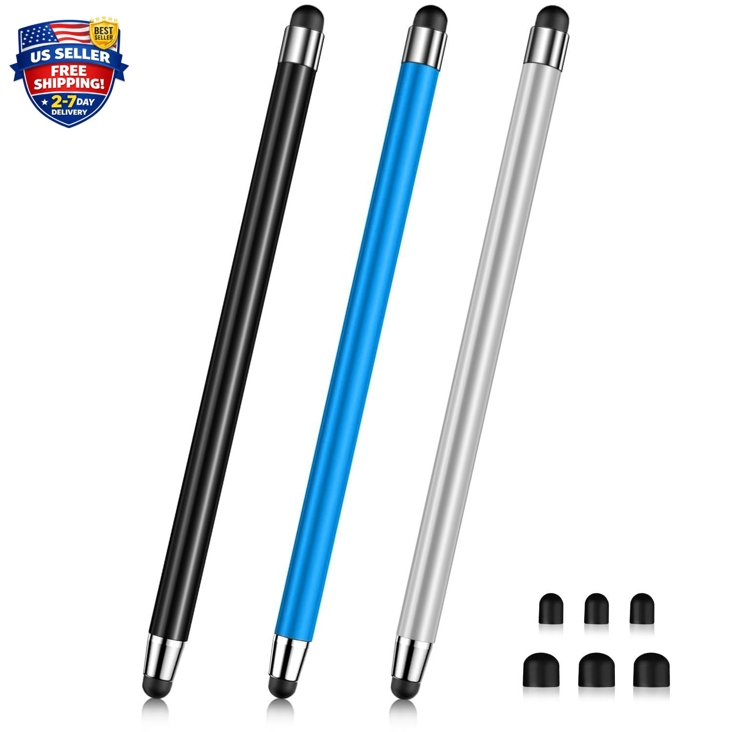 3PCS Stylus Pen Touch Screen Rubber Tip Styluses For iPad Tablet Android Phone