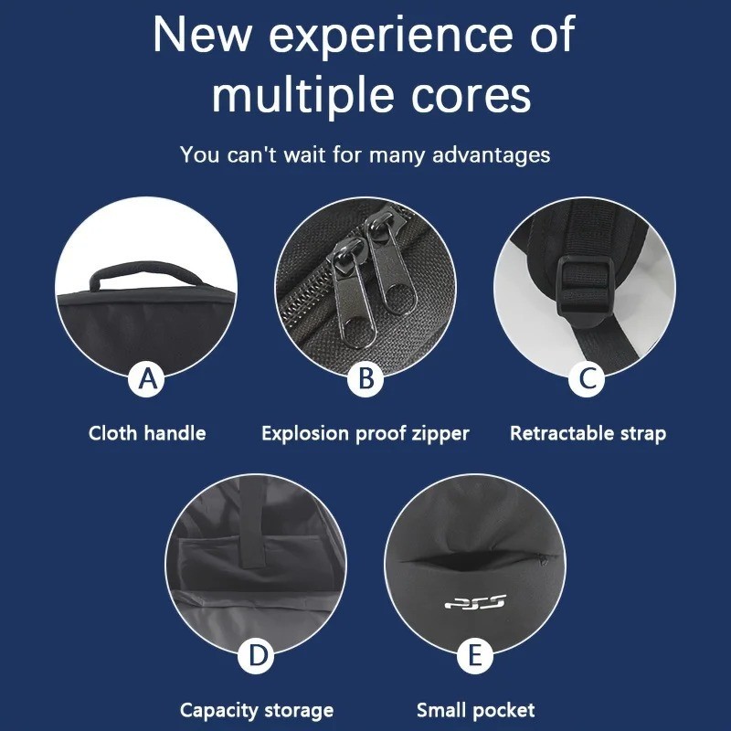 Travel Backpack For PS5 Console, Accessories, Protective Carrying Case Bag