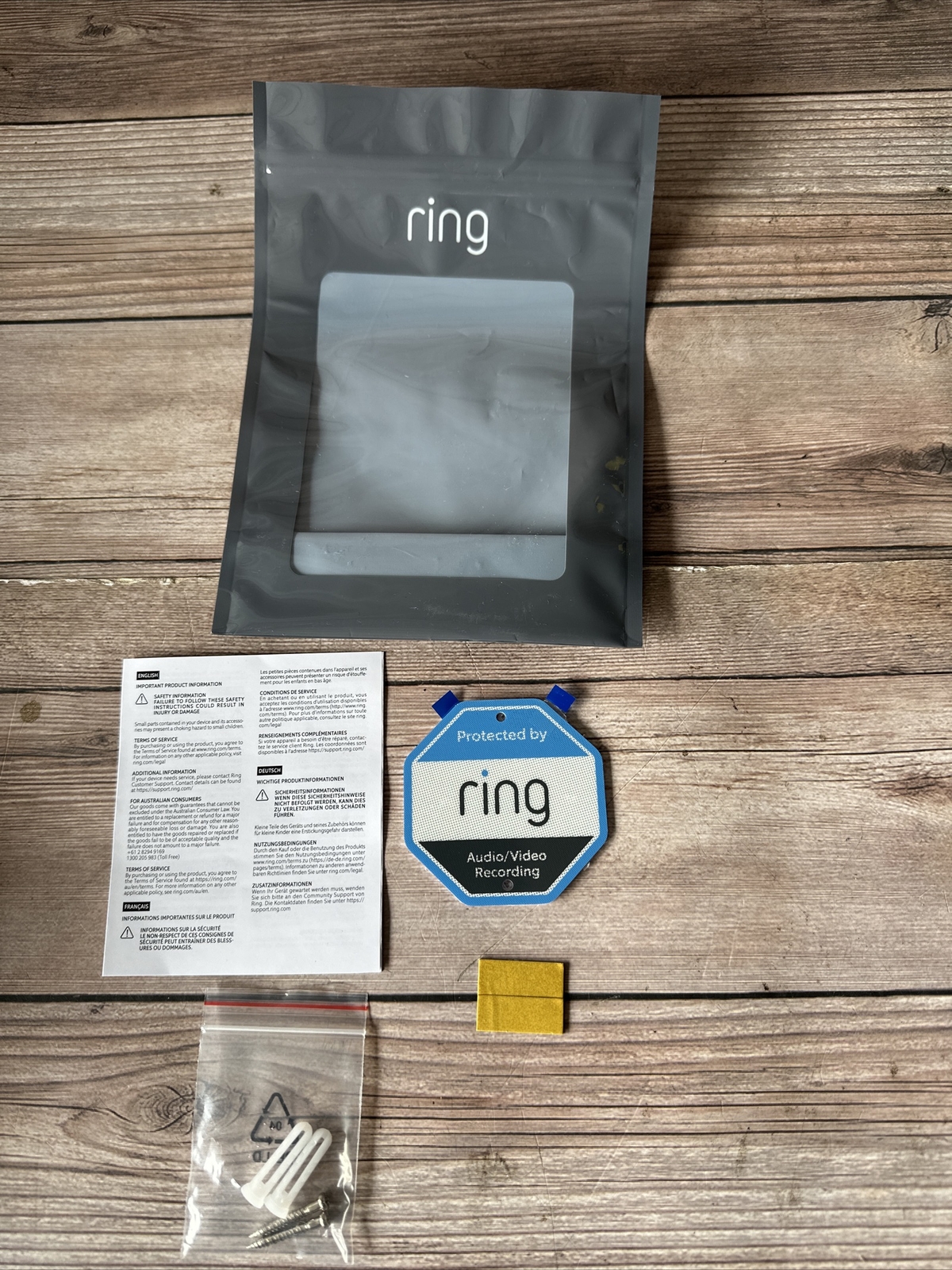 The Ring Security Small Sign- 3 x 3 inches