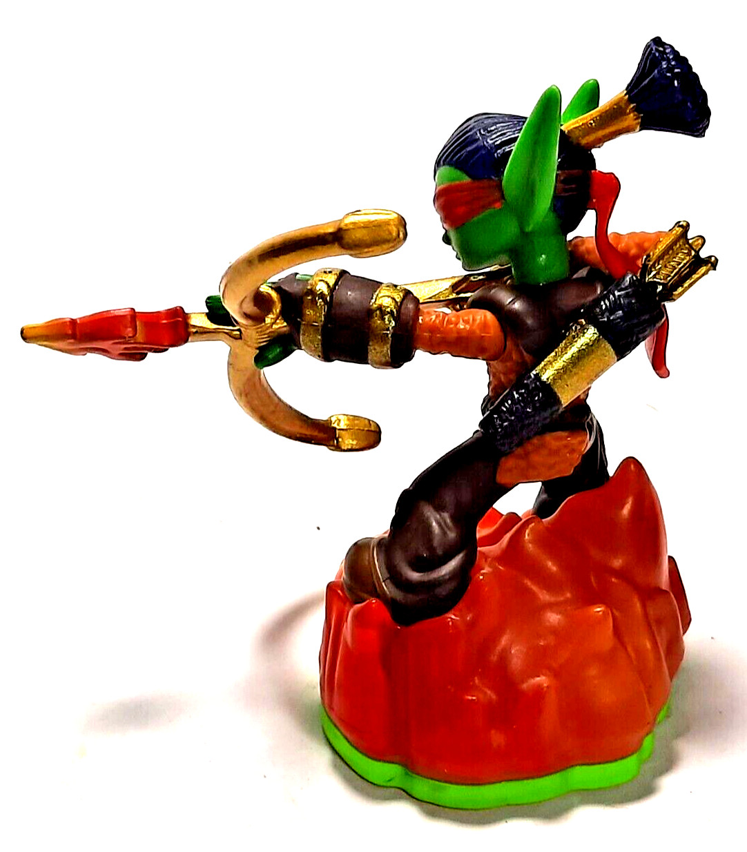 Skylanders FLAMESLINGER game figure Green base, pre-owned