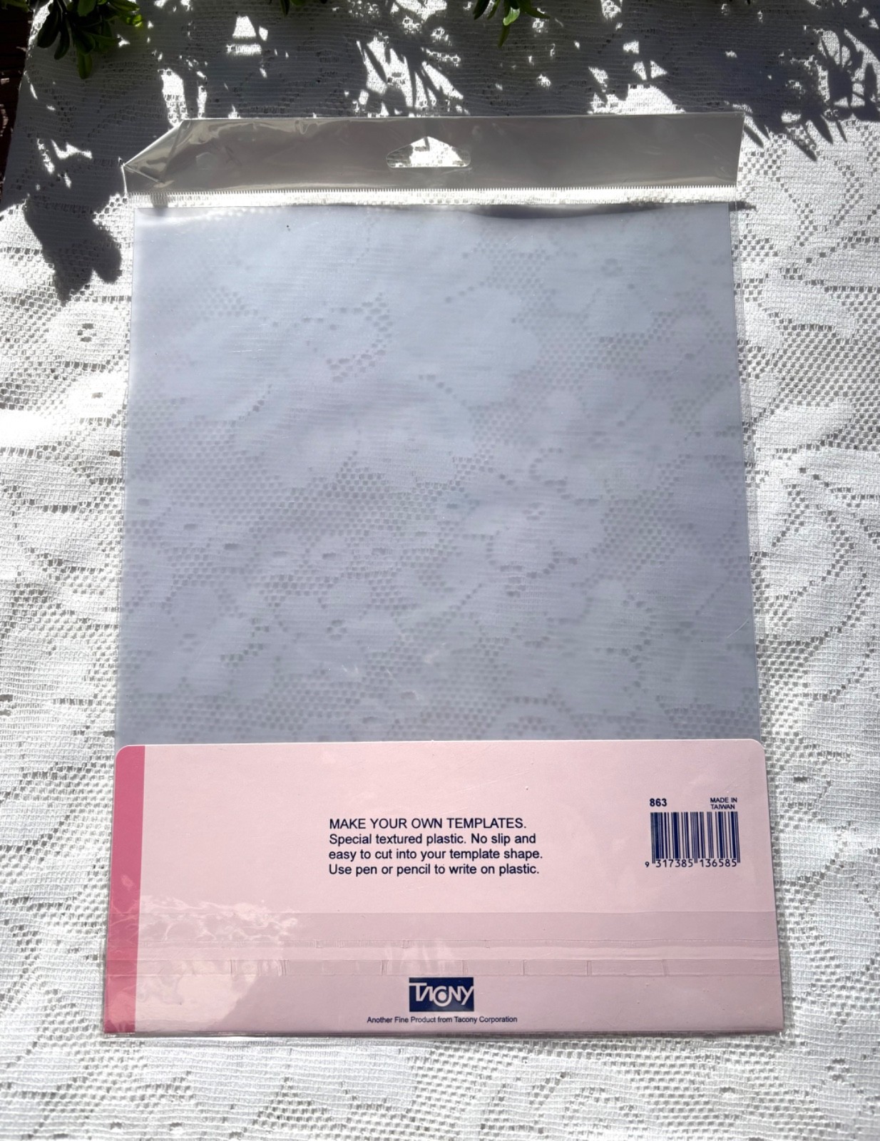 Tacony Plastic Template for Hemline ~ Plain