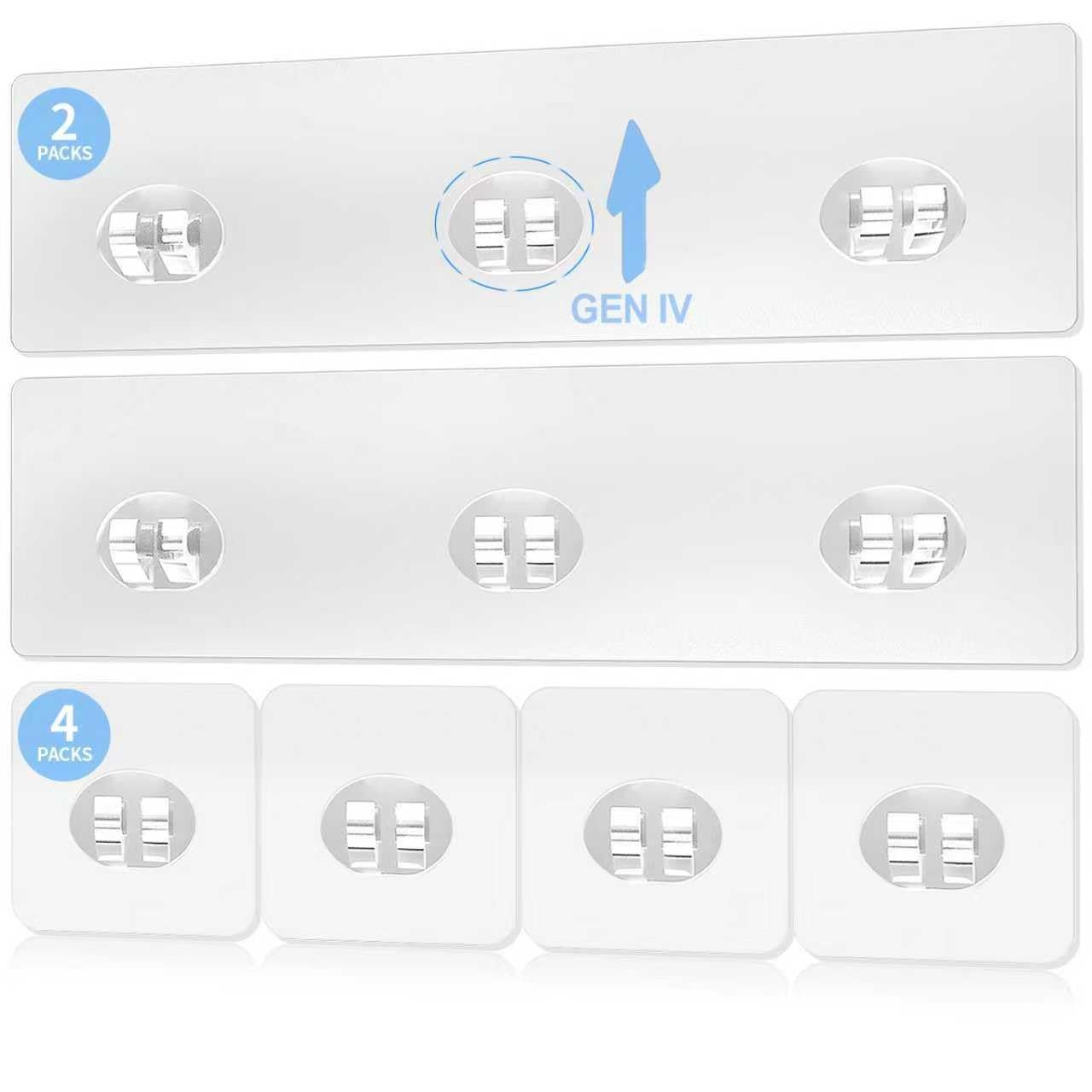 IOMDRWU Elegant Shower Caddy Adhesive Replacement, 6 PCS universal, Clear